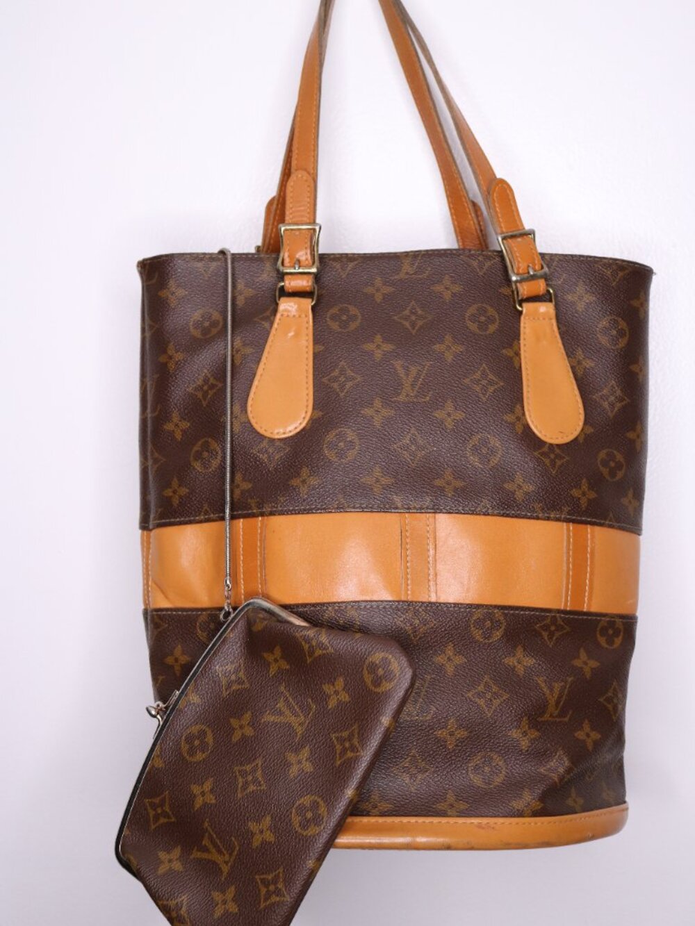 Rare Vintage Louis Vuitton French Company Bucket Bag with Pouch - Excellent